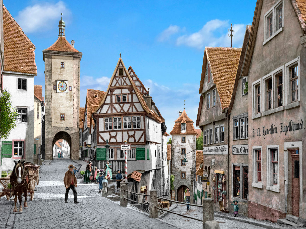 Rothenburg - Ploenlein um 1900