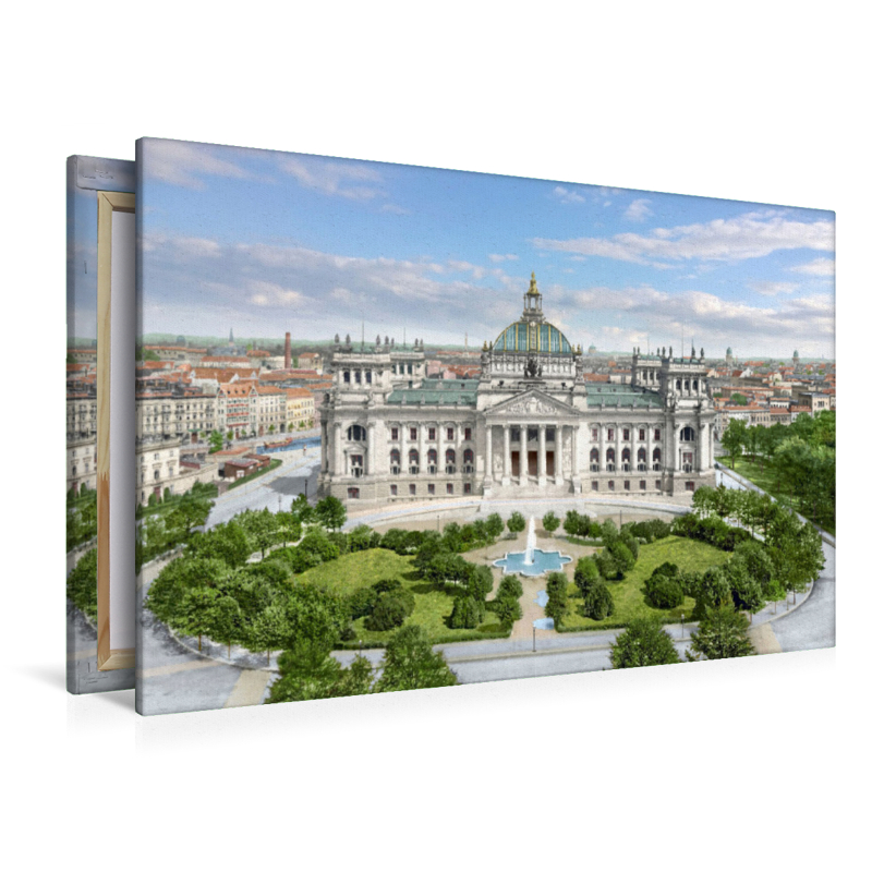 Berlin - Reichstag von der Siegessäule aus gesehen 1890 bis 1900