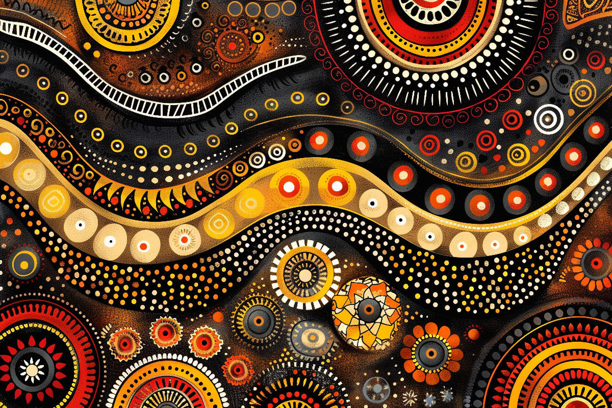 Kunst im Stil der Aborigines