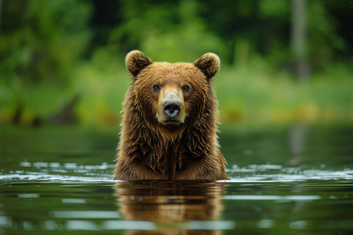 Badetag - Bär im Wasser