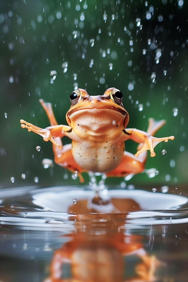 Glaube an dich selbst, so wie ein Frosch glaubt, dass er fliegen kann