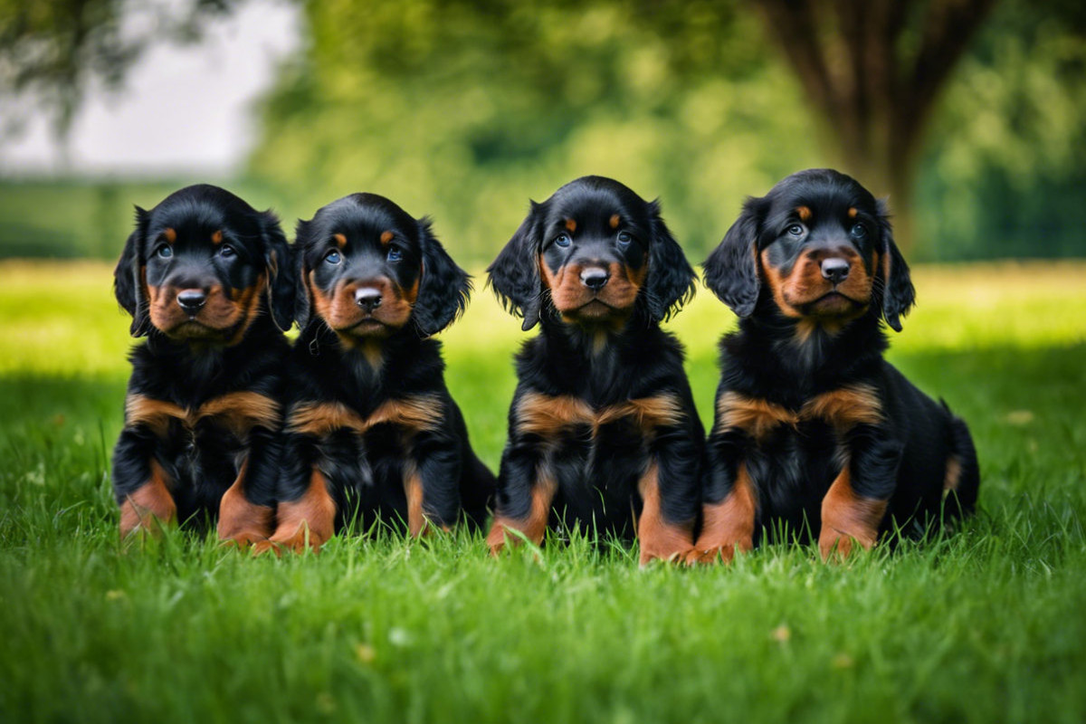 Knuffige Gordon Setter Welpen