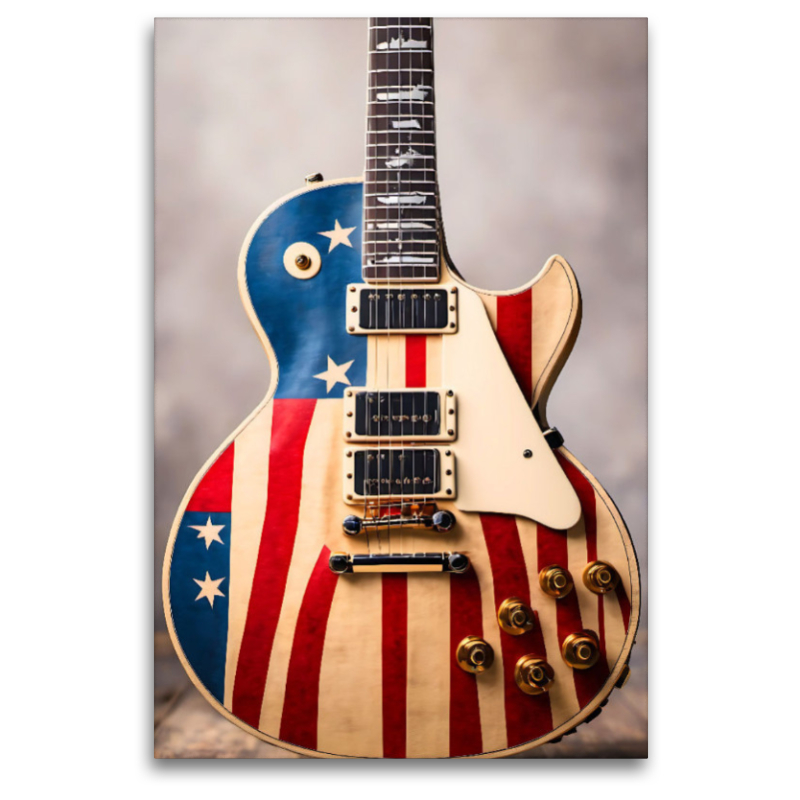 Stars and Stripes - stylisch bemalte elektrische Gitarre