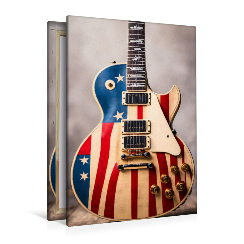 Stars and Stripes - stylisch bemalte elektrische Gitarre