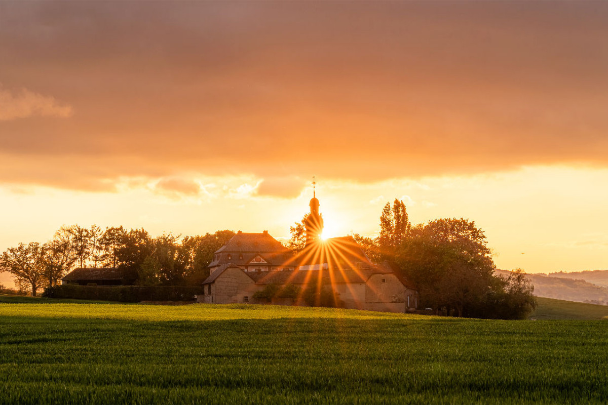 Sonnenuntergang über Fraukirch Thür