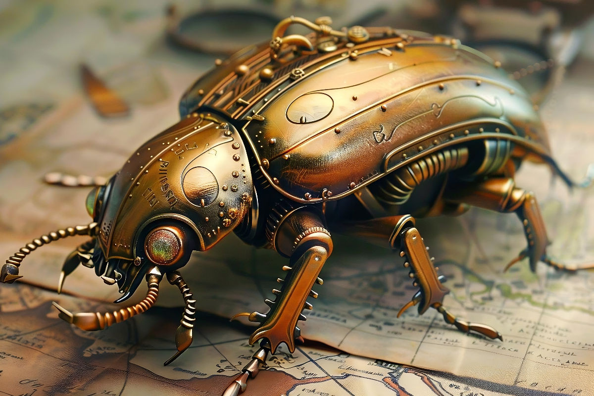 Ein Motiv aus dem Kalender 'Die fantastische Welt der Steampunk-Insekten'