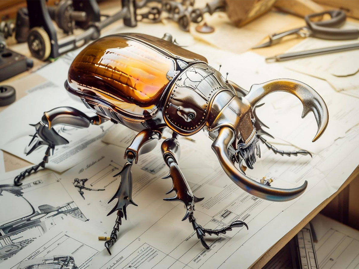 Ein Motiv aus dem Kalender 'Die fantastische Welt der Steampunk-Insekten'