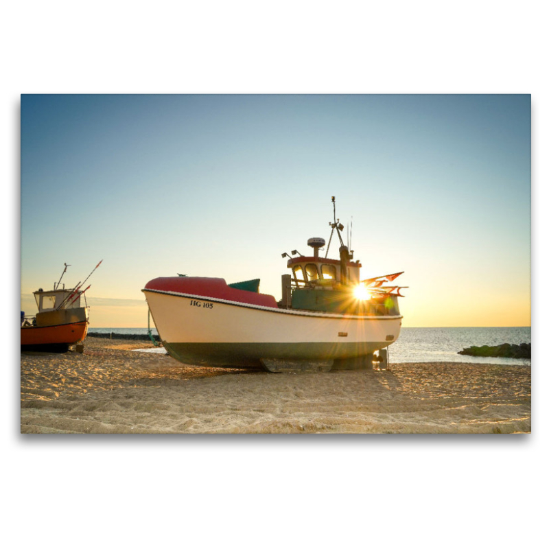 Fischerboot am Strand von Lønstrup