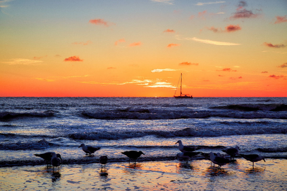 Sonnenuntergang am Norderneyer Nordstrand