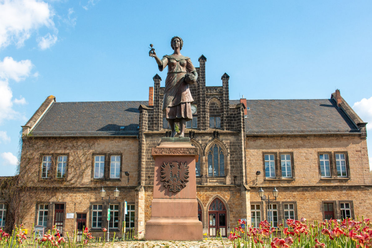 Die Göttin Flora Statue in Quedlinburg