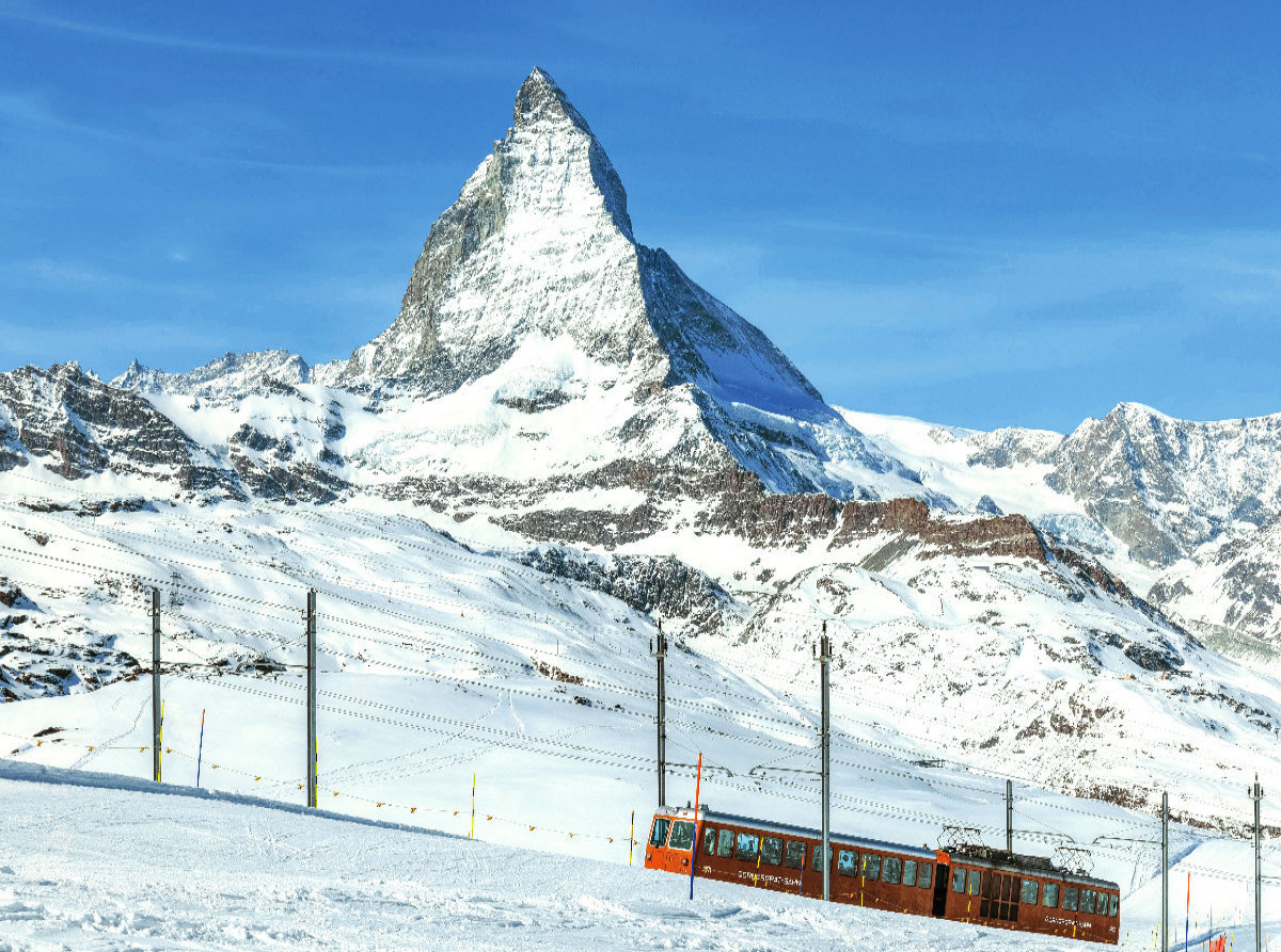 Gornergratbahn vor dem majestätischen Mattherhorn