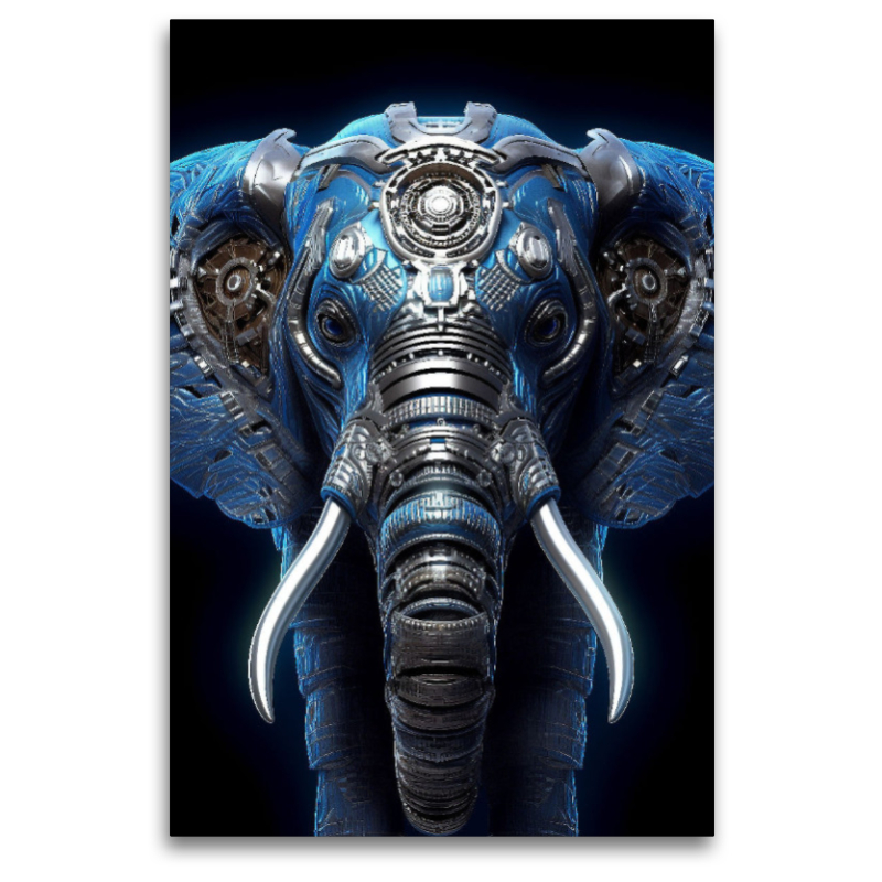 Elefant - Cyborg Tier in Verbindung mit Elementen des Steampunk