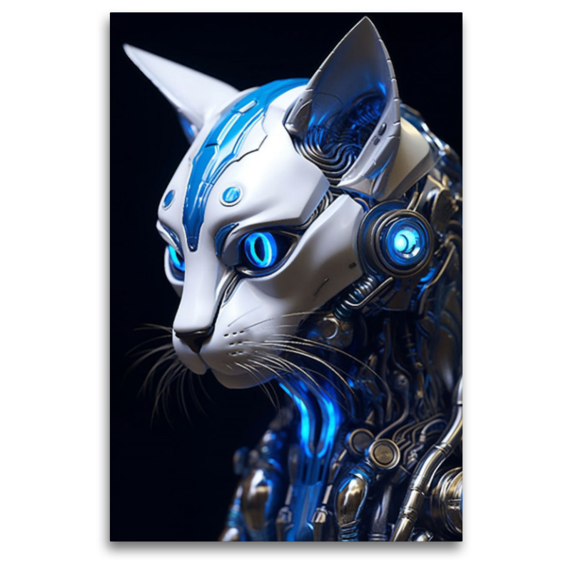 Katze - Cyborg Tiere der Science Fiction Zukunft