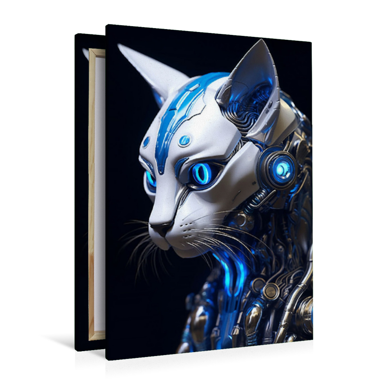 Katze - Cyborg Tiere der Science Fiction Zukunft