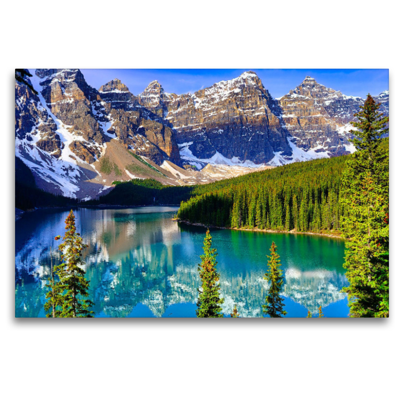 Der Moraine Lake – entgegen seinem Namen – wurde durch die Barriere eines gewaltigen Felssturzes geschaffen.