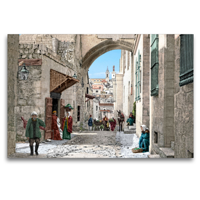 Jerusalem – Ecce-Homo-Bogen in der Via Dolorosa um 1900