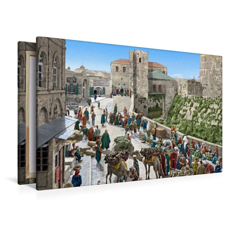 Jerusalem – Der Basar in der Straße des Turms von David um 1900