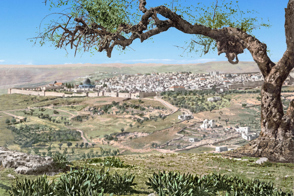 Jerusalem – Panoramasicht vom Mount Scopus um 1900