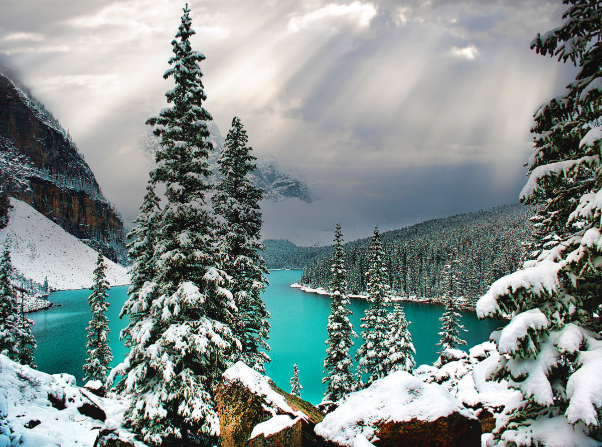 Der Moraine Lake (auf deutsch „Moränensee“) ist ein von Gletschern gespeister See im Banff-Nationalpark/ Alberta.