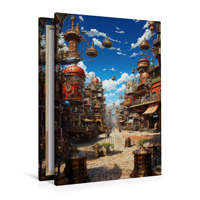 Steampunk Straße - Anime Manga Landschaft