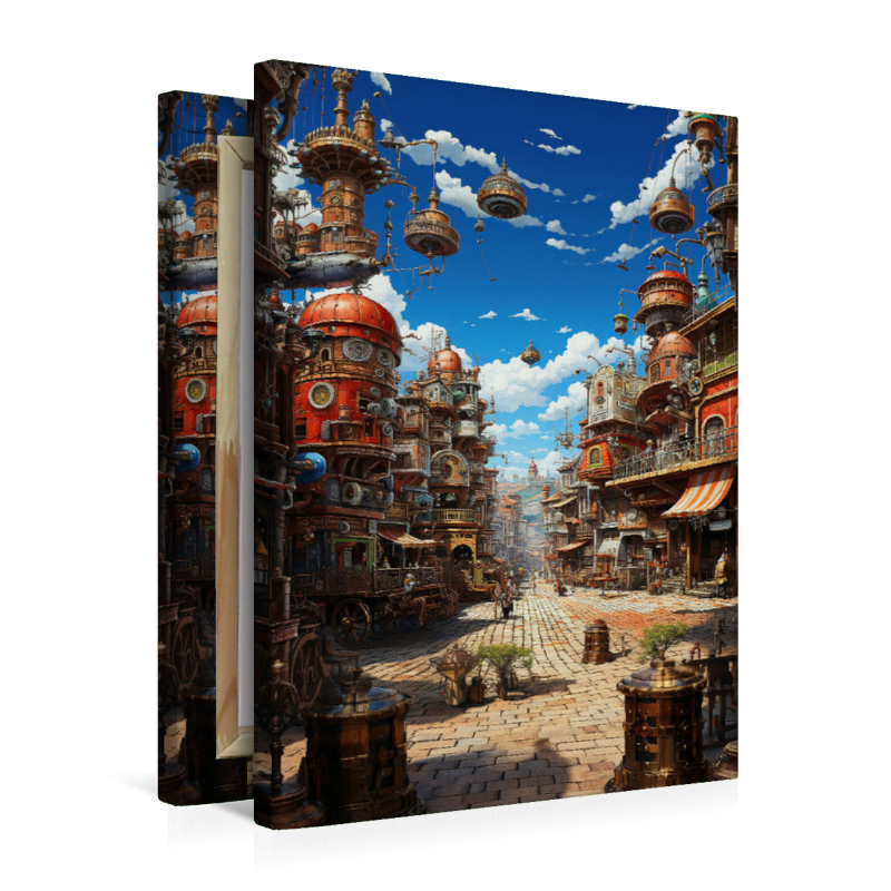 Steampunk Straße - Anime Manga Landschaft