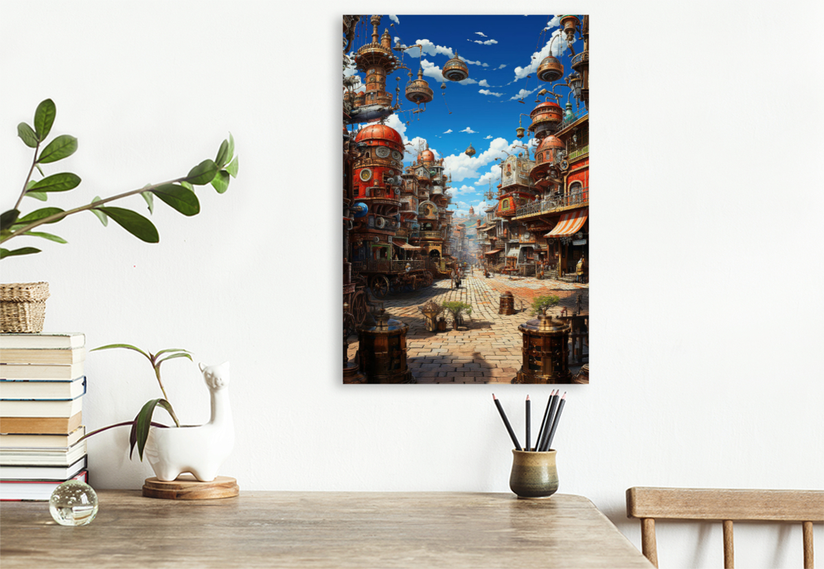 Steampunk Straße - Anime Manga Landschaft