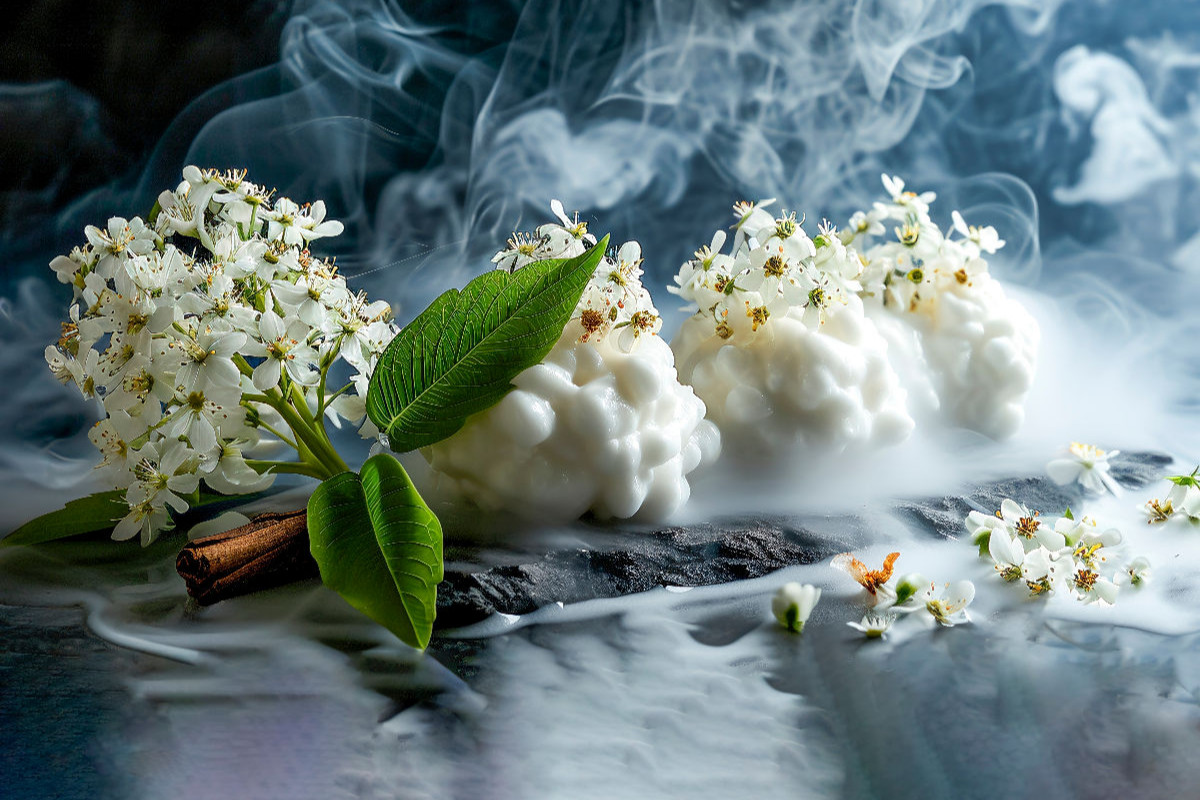 Molekulare Küche, Holunderblüten - Espuma