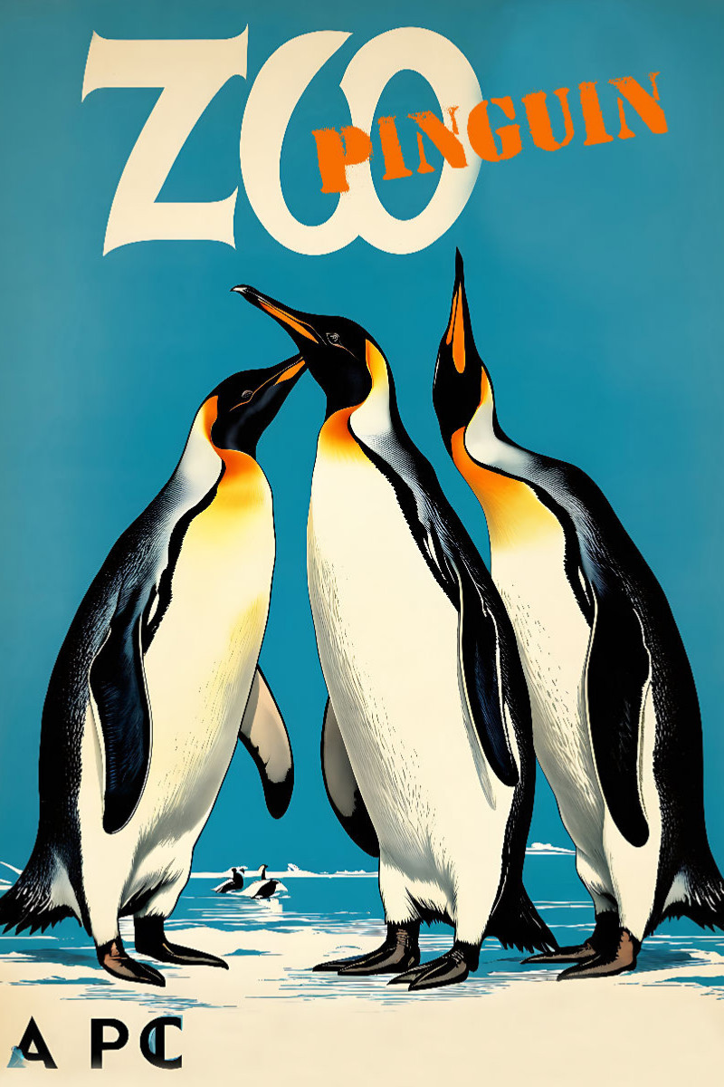 Vintage Pinguin Poster