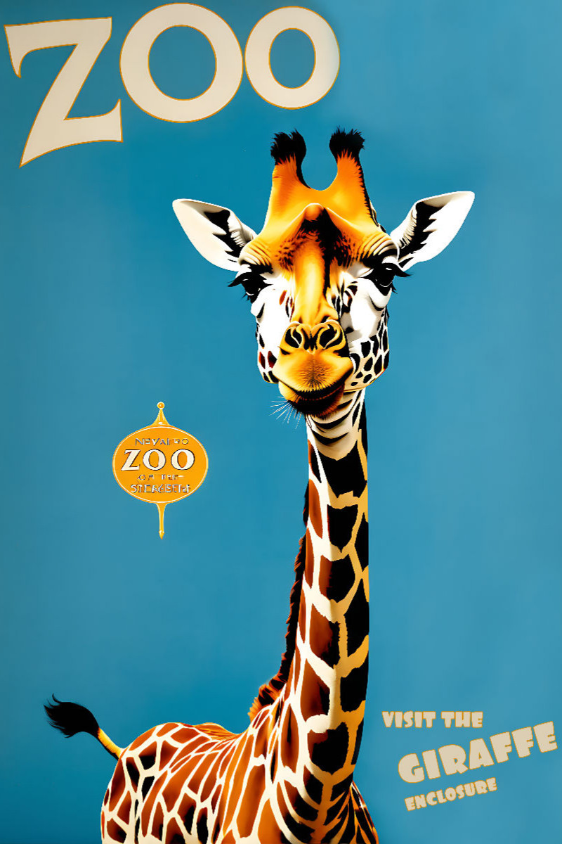 Vintage Giraffen Poster