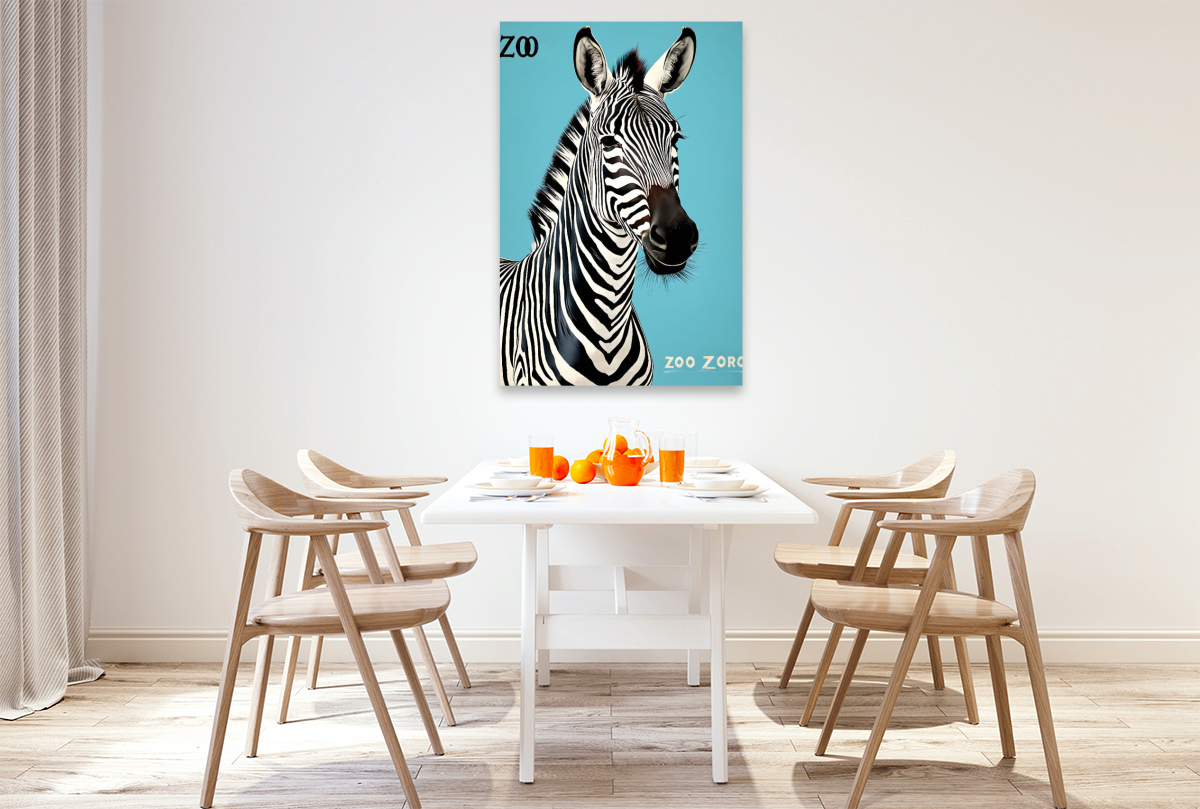 Vintage Zebra Poster