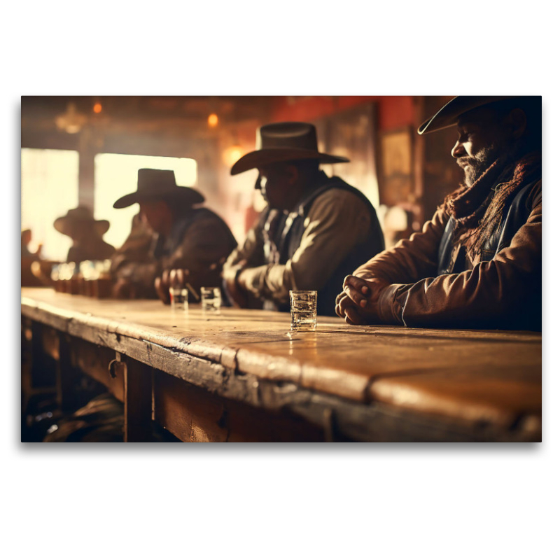 Leere Wiskeygläser in einer Wild West Bar