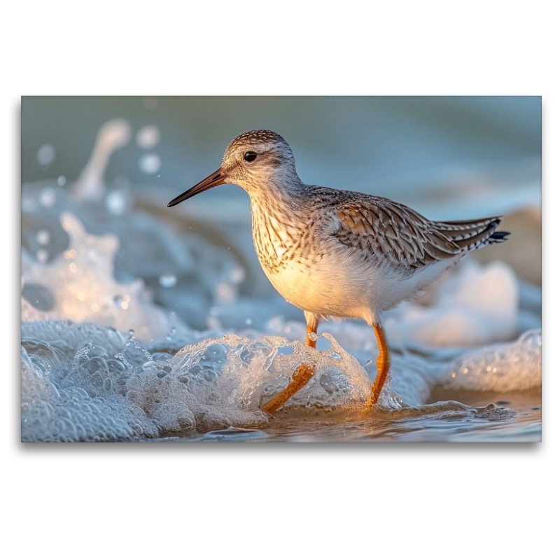 Strandläufer, mit forschem Blick auf Nahrungssuche