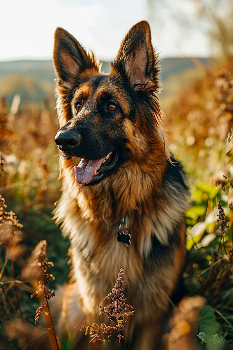 Deutscher Schäferhund, ich bin wachsam