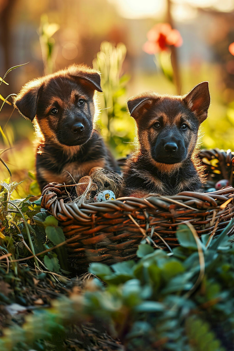 Deutscher Schäferhund, Ruhepause im Körbchen