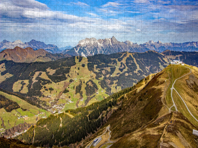 Schöner Ausblick auf den Schattberg Ostgipfel