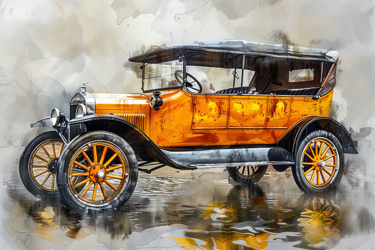 Ein Motiv aus dem Kalender Aquarell Oldtimer