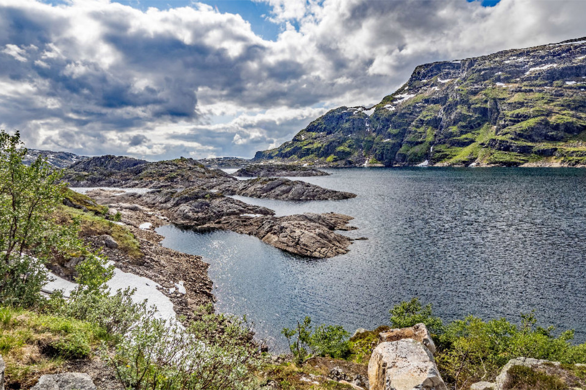 Der Stausee Svartavatnet in der Provinz Rogaland