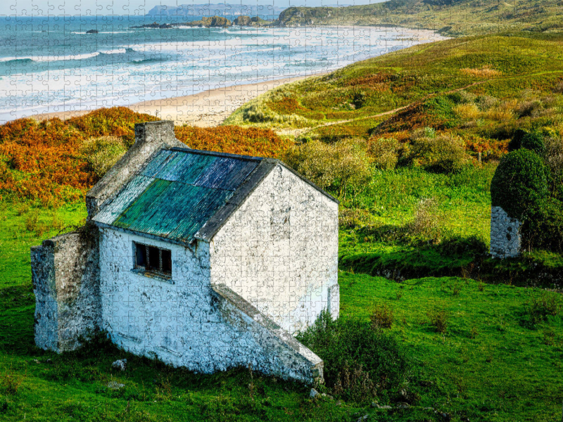 Einsames Haus am Strand