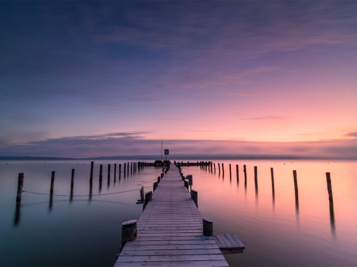 Idyllischer Sonnenaufgang am Ammersee