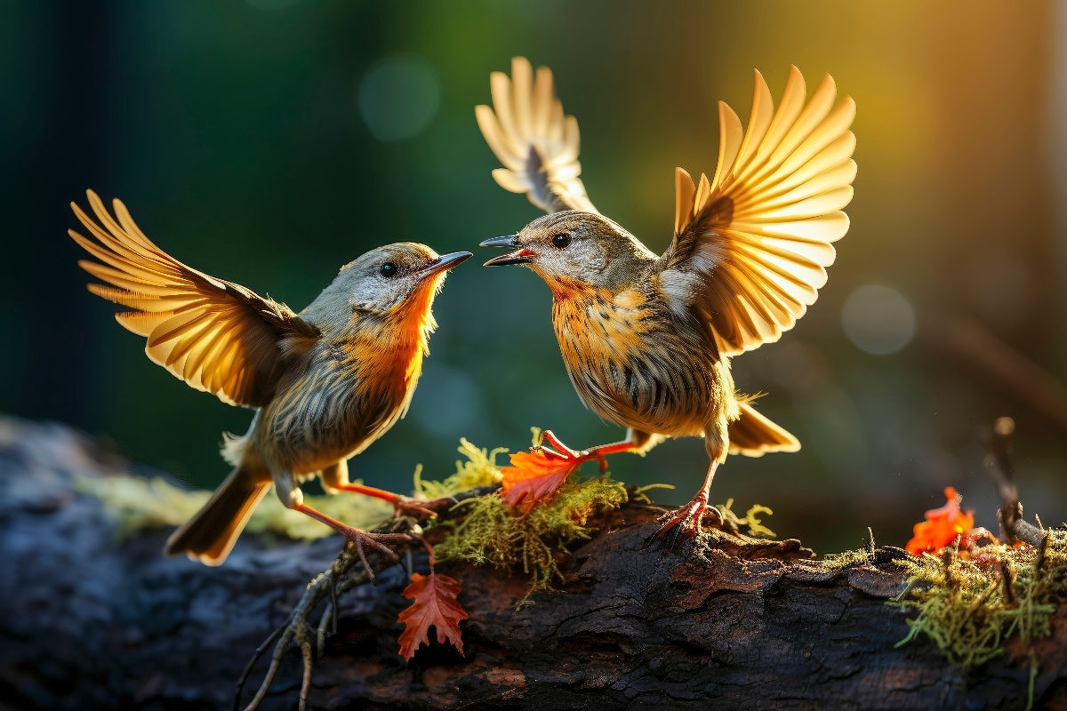 Vögel, ein grandioser Goldener Oktober