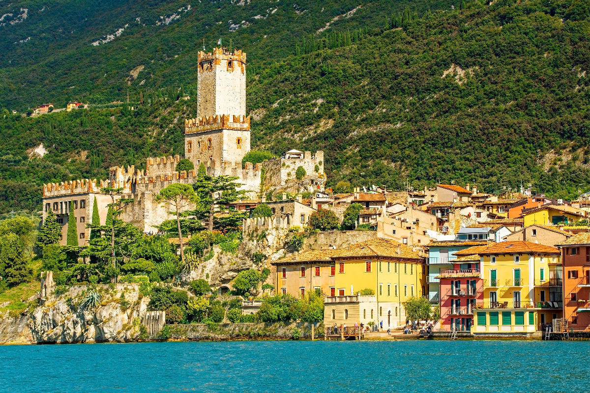 Postkartenausblick auf Malcesine