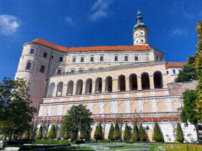 Schloss Mikulov, deutsch Nikolsburg in der Tschechischen Republik