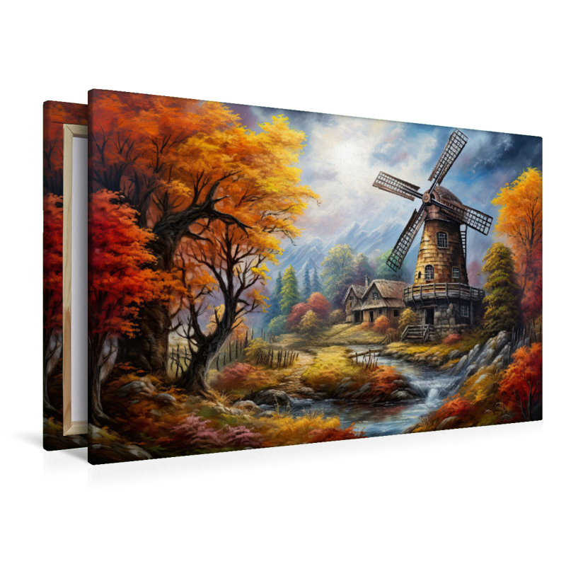 Windmühle im Herbst