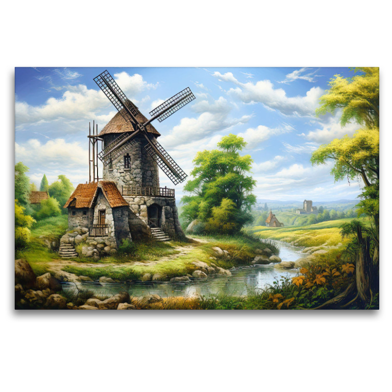 Windmühle im Sommer