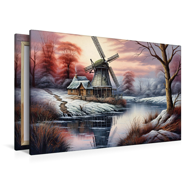 Windmühle im ersten Frost