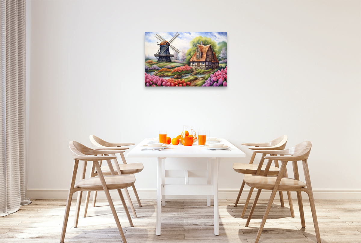 Windmühle und Tulpenpracht
