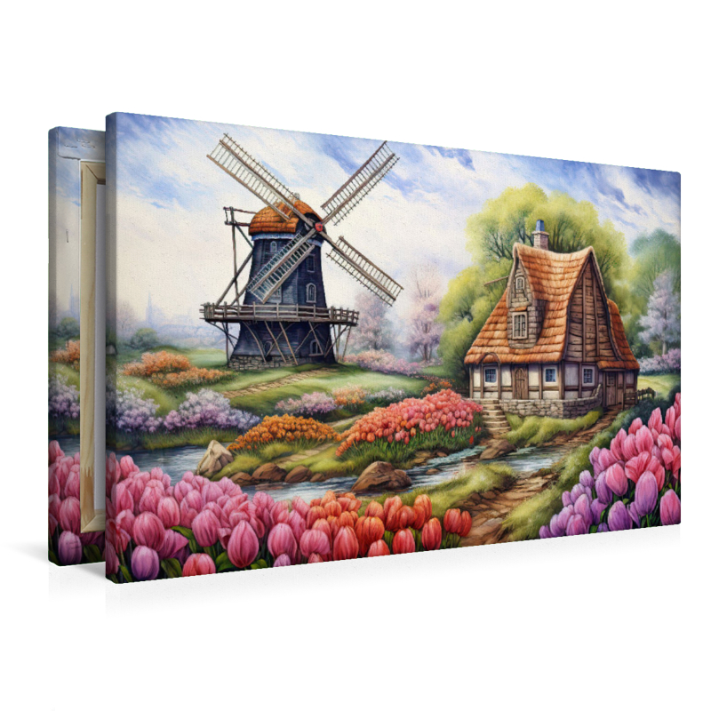 Windmühle und Tulpenpracht