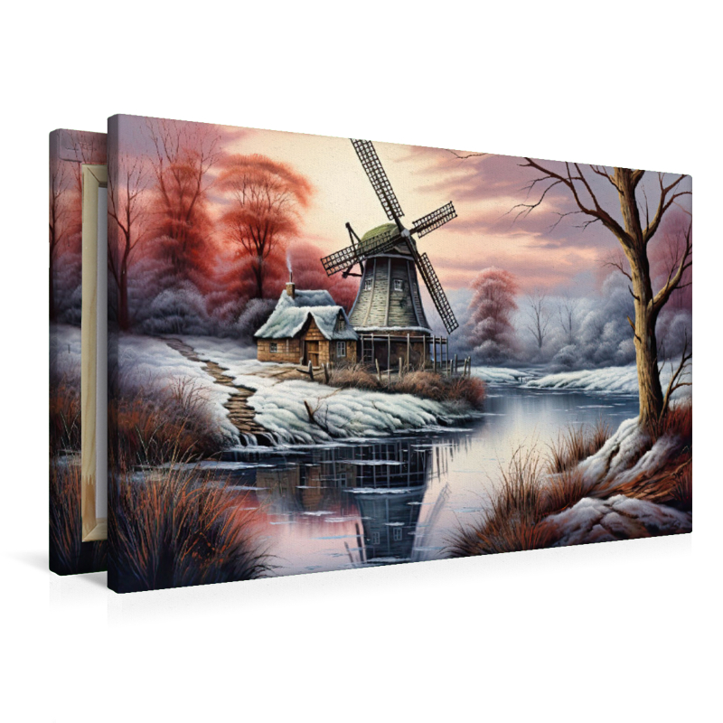 Windmühle im ersten Frost