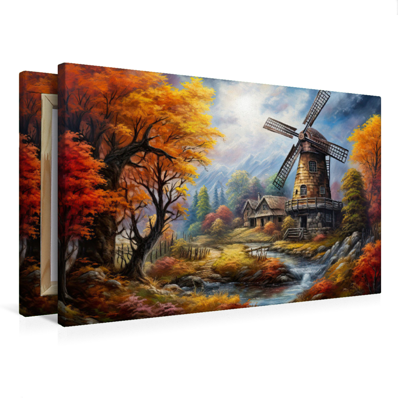 Windmühle im Herbst