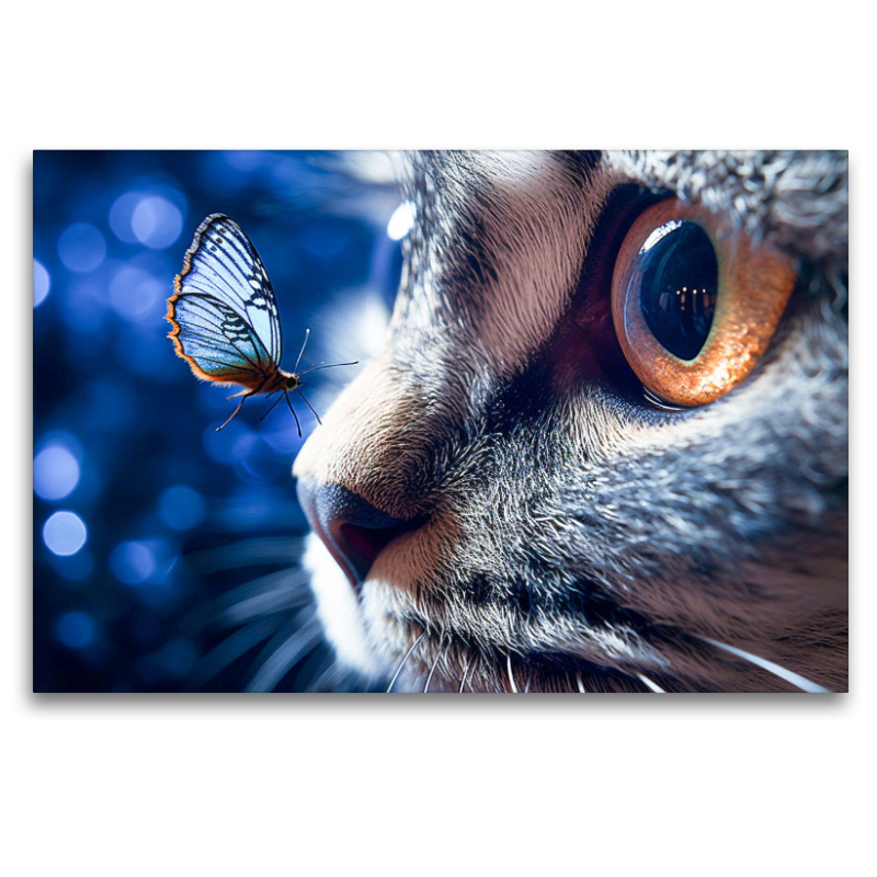 Ein Motiv aus dem Kalender Die Katze und der Schmetterling